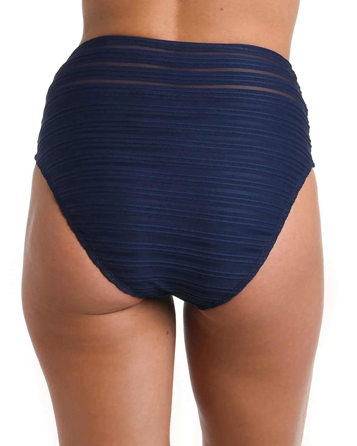 2024 La Blanca Fluid Lines High-Waist Bottom w/ Mesh Detail - Lb4ce98