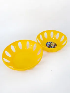 2Pc Italian Fruit Basket Yellow