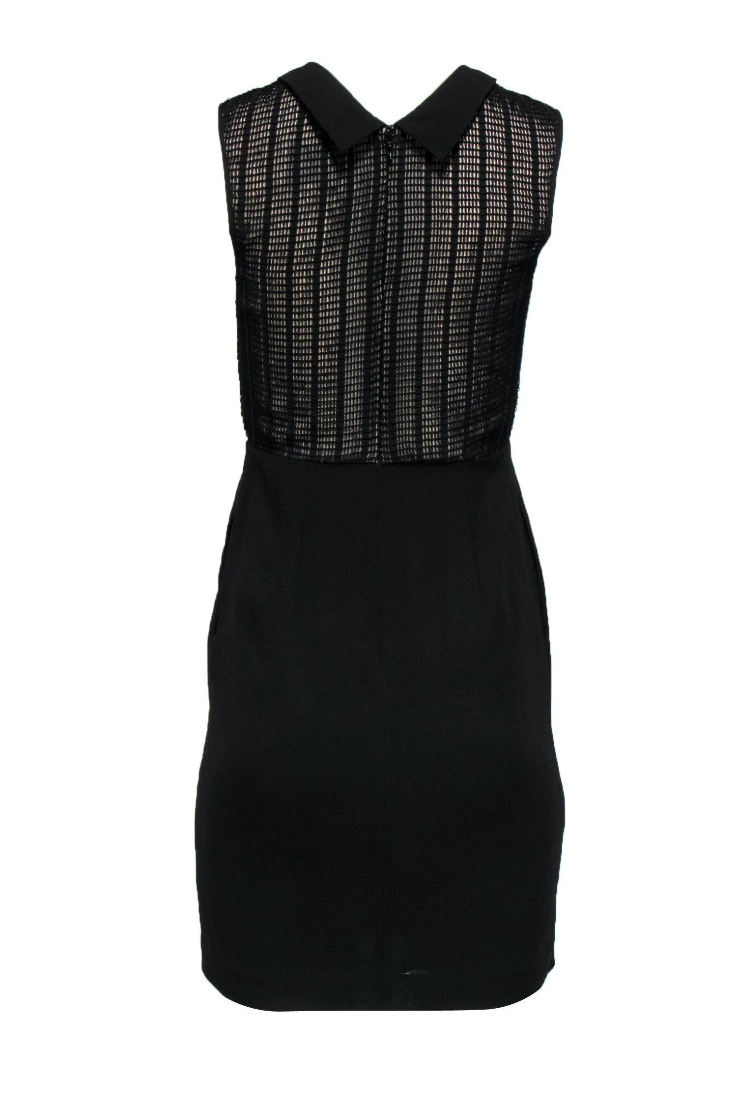 3.1 Phillip Lim - Black Sheath Dress w/ Mesh Detailing Sz 0