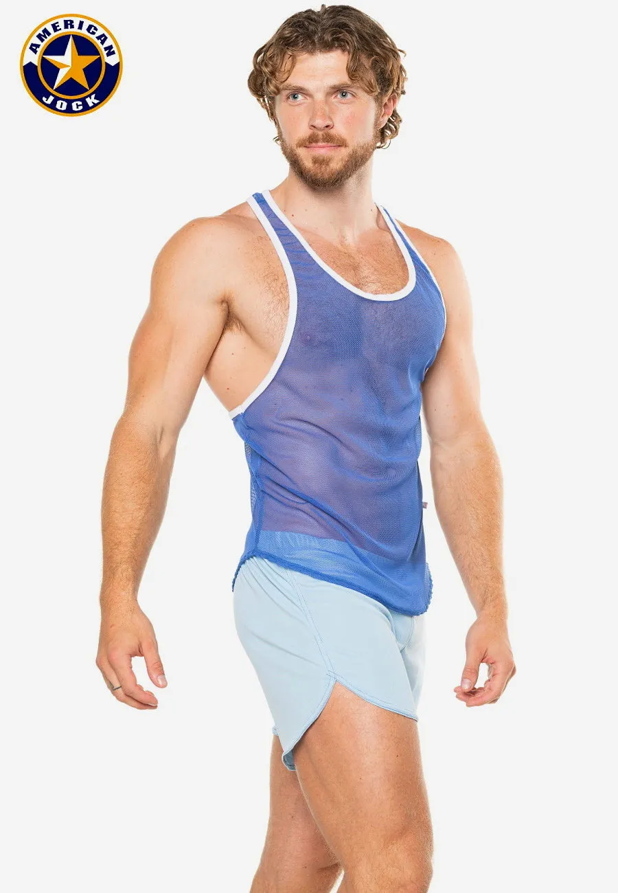 A J Physique Mesh Gym Tank