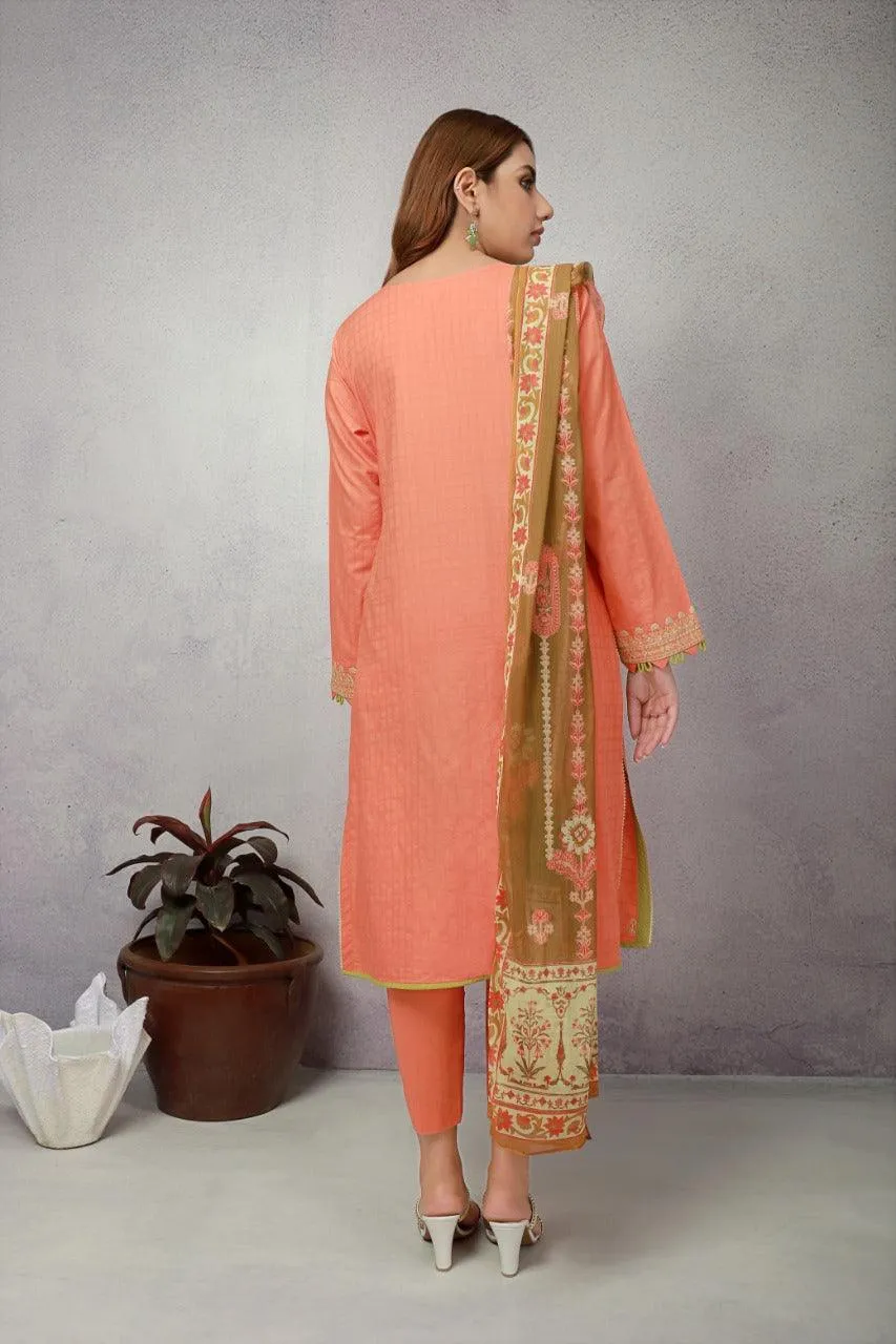 ACE Galleria Digital Embroidered Unstitched 3 Piece Jacquard Suit ACE 12085