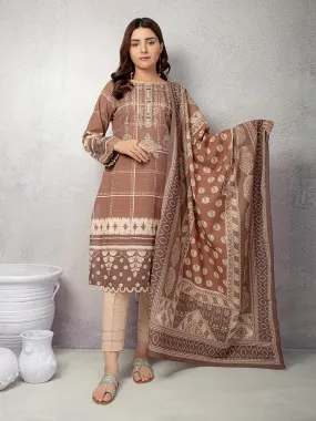 ACE Galleria Digital Embroidered Unstitched 3pc Khaddar Suit ACE 12121