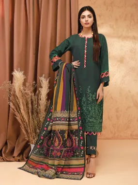 ACE Galleria Digital Embroidered Unstitched 3Pc Khaddar Suit ACE 12164