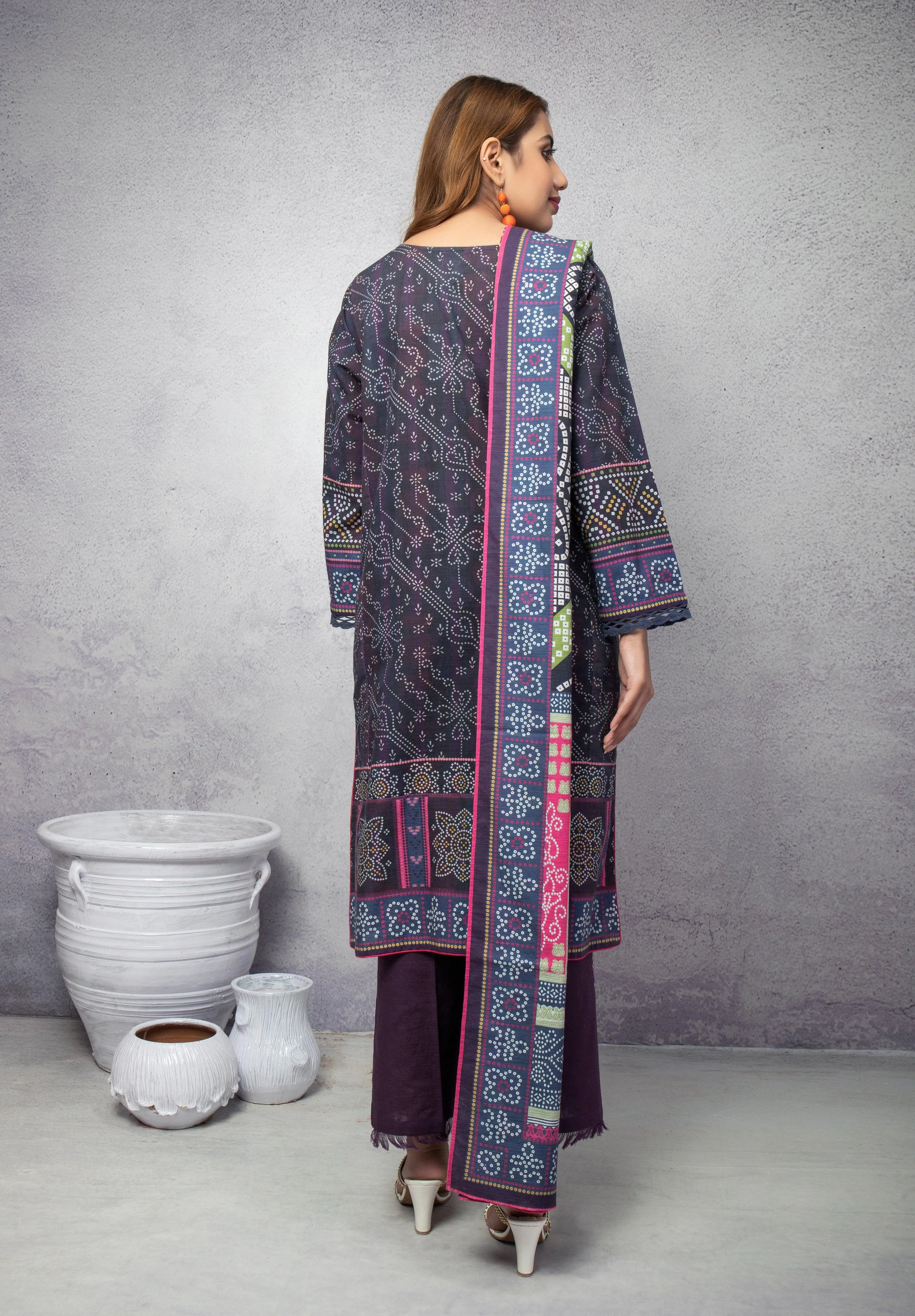 ACE Galleria Digital Printed Unstitched 3 Piece Khaddar Suit ACE 12103