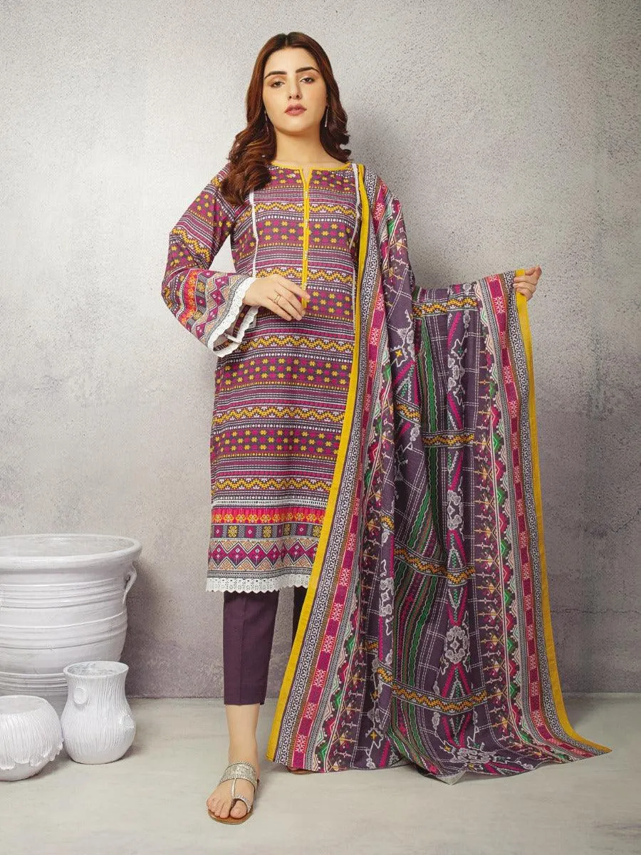 ACE Galleria Digital Printed Unstitched 3 Piece Khaddar Suit ACE 12122