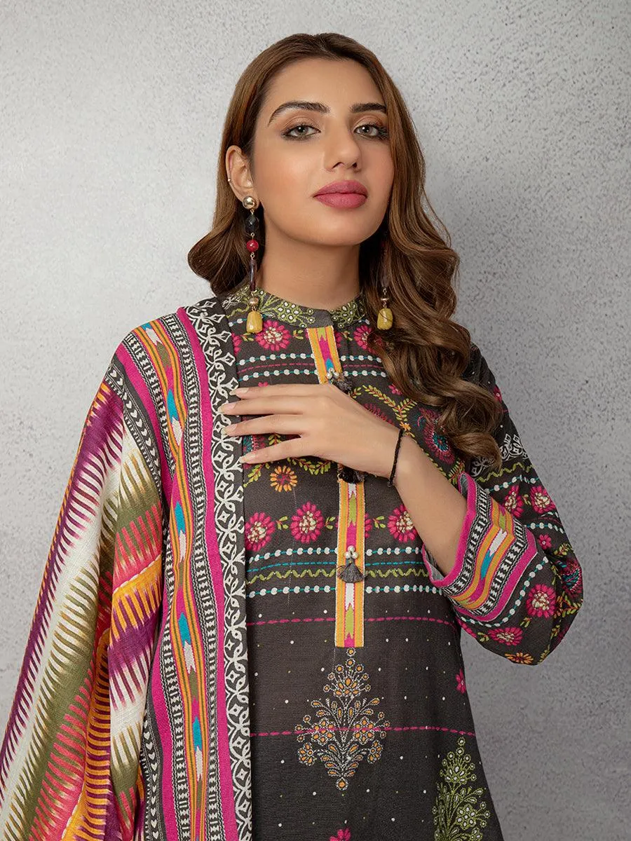 ACE Galleria Digital Printed Unstitched 3 Piece Khaddar Suit ACE 12124