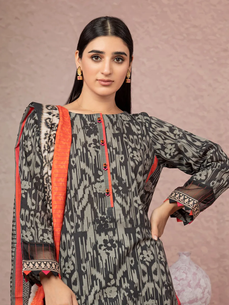 ACE Galleria Merak Khaddar Unstitched Printed 3Pc Suit A-WU3PWK22-410