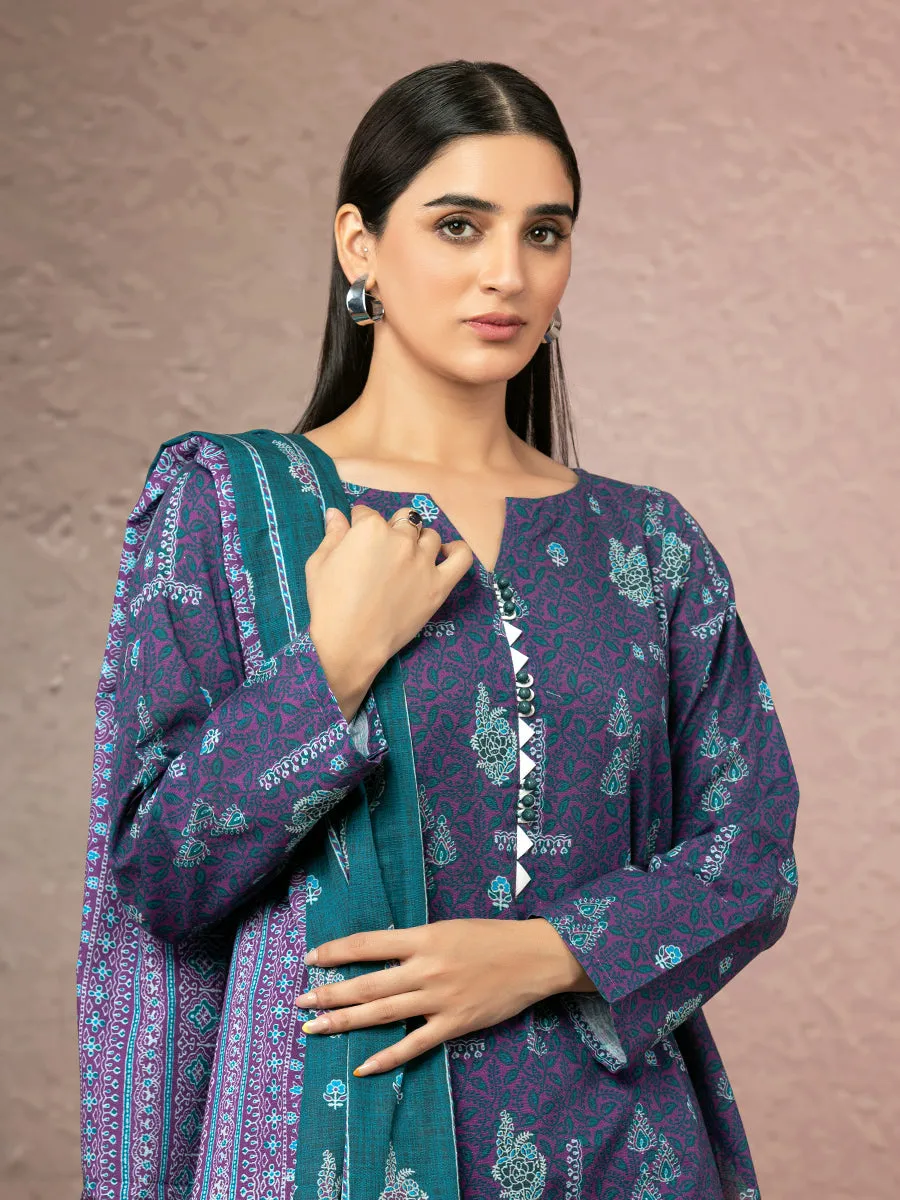 ACE Galleria Merak Khaddar Unstitched Printed 3Pc Suit A-WU3PWK22-422