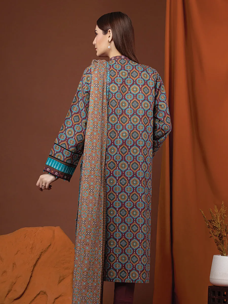 ACE Galleria Merak Khaddar Unstitched Printed 3Pc Suit A-WU3PWK22-438