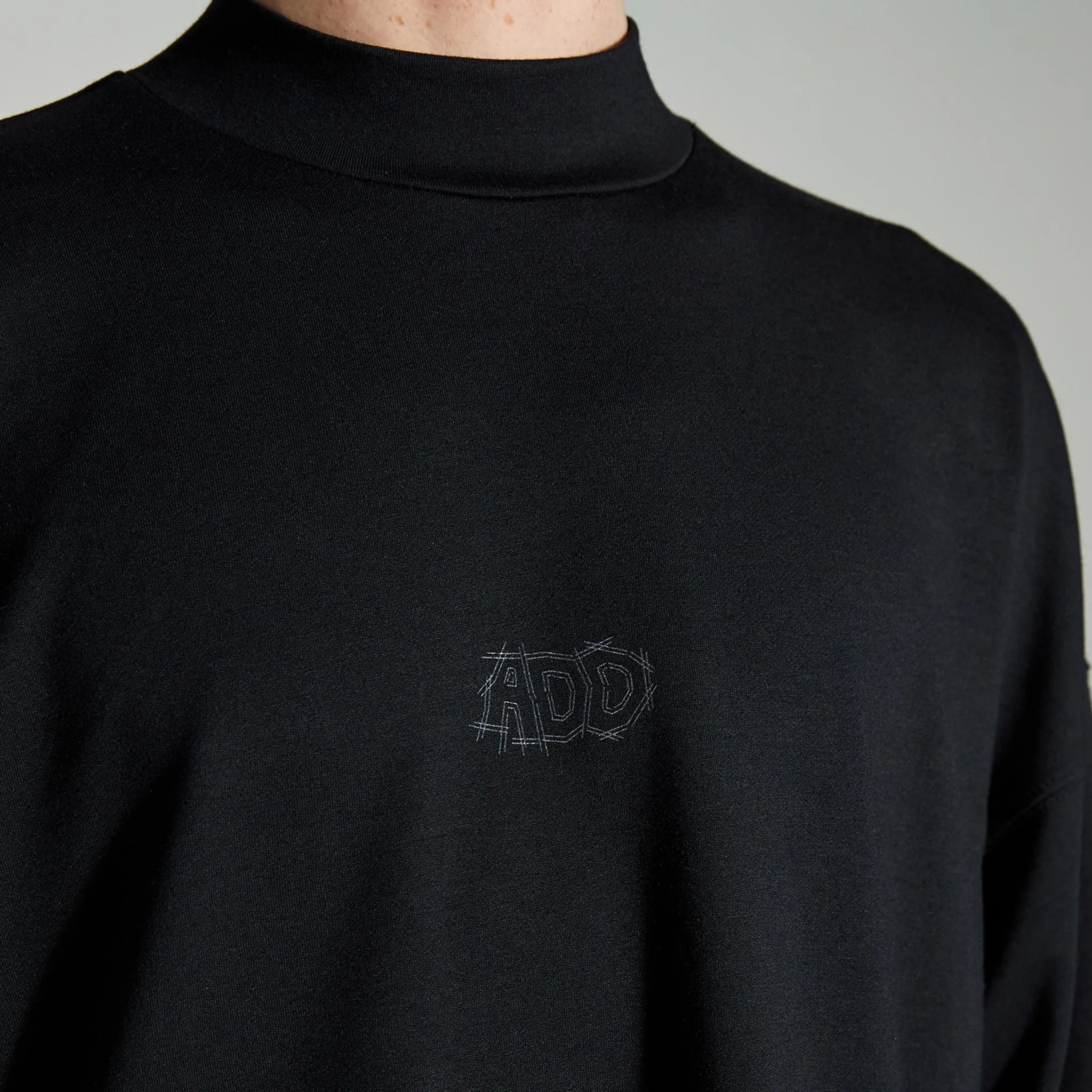 ADD Avantgarde Logo Mockneck Tee Black