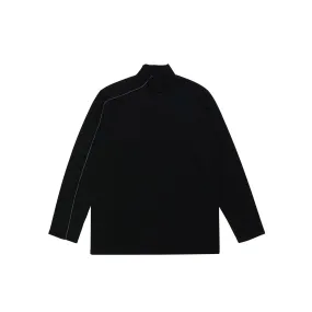 ADD Halfneck Stitch L/S Tee Black