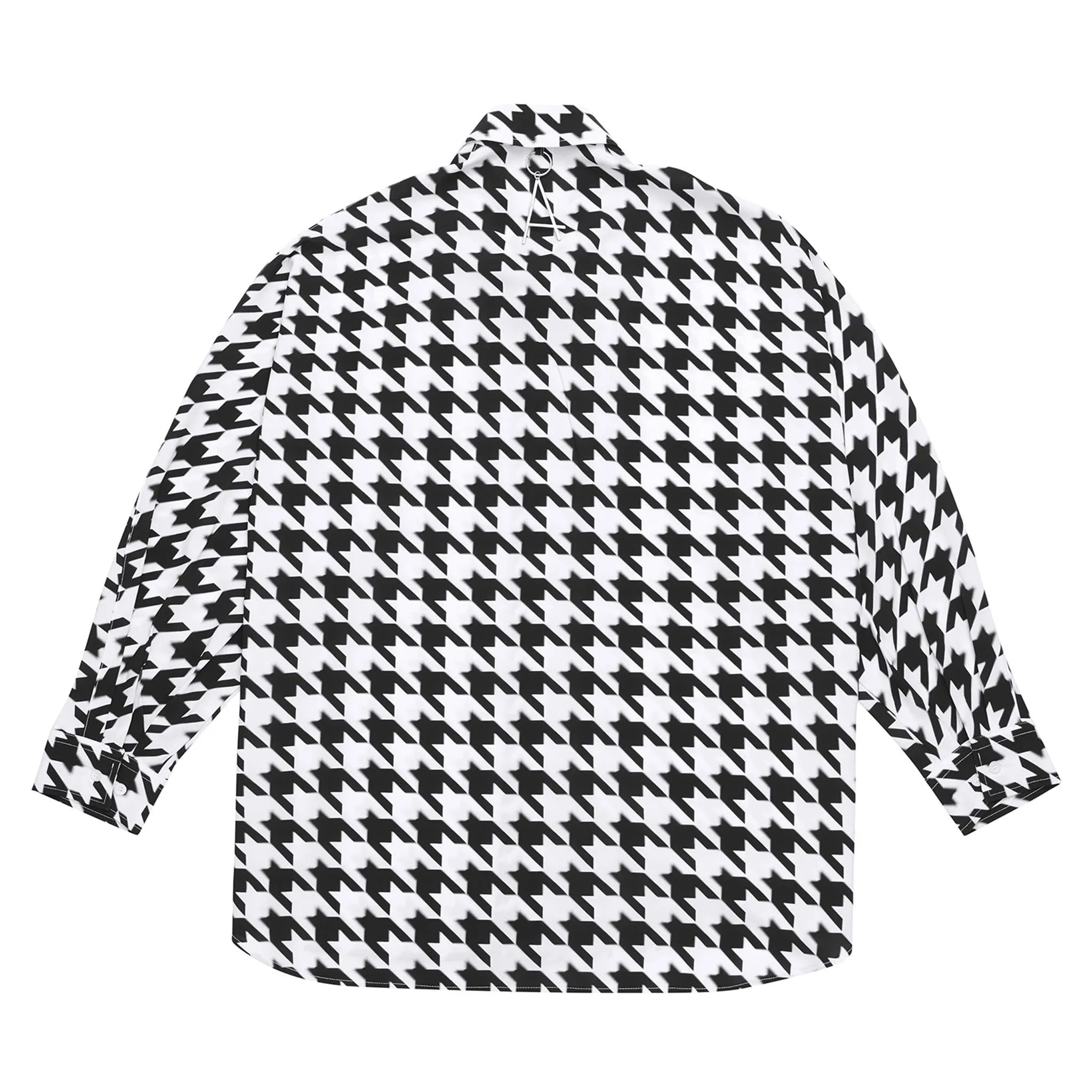 ADD Houndstooth Batwing Shirt Black