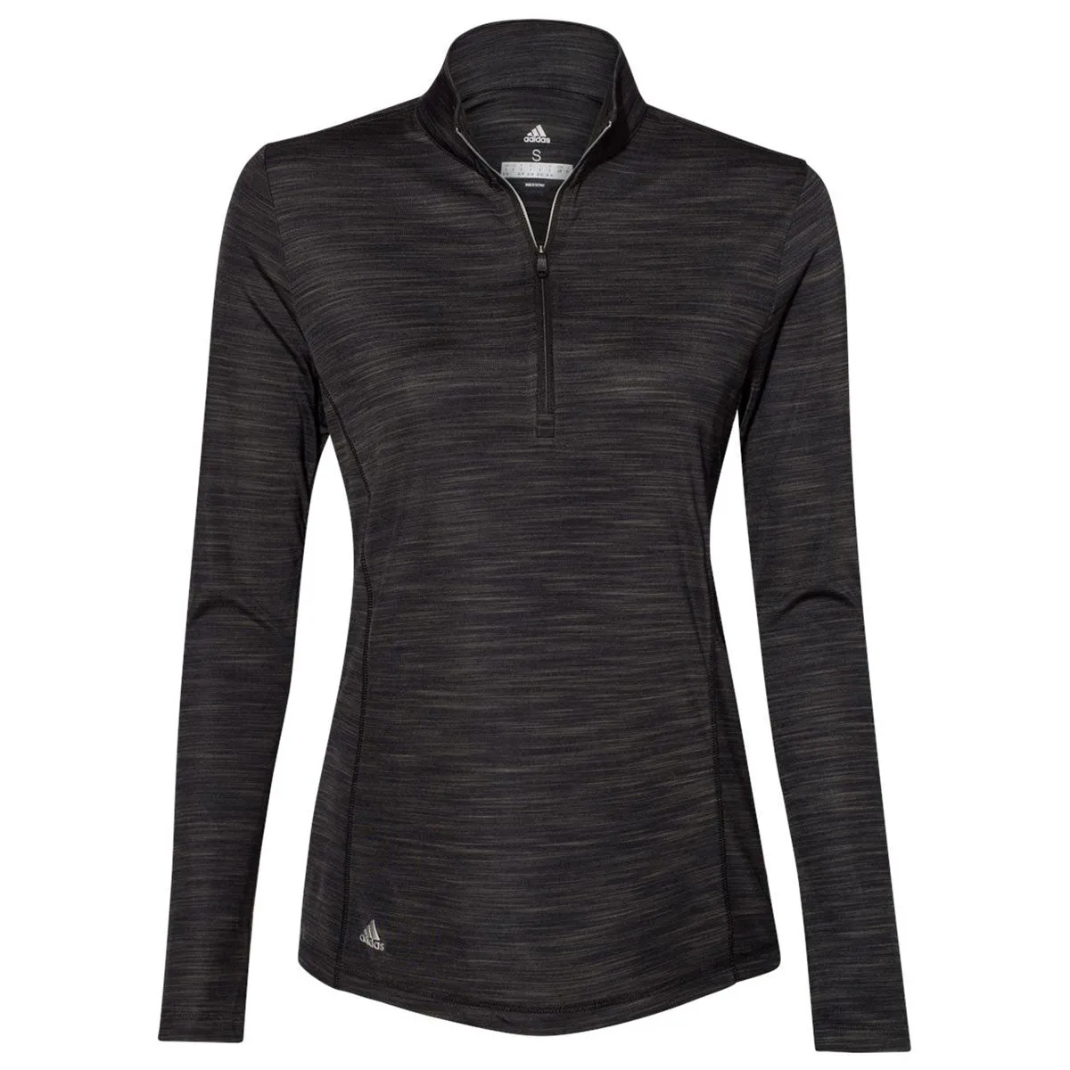 adidas Women's Black Melange Lightweight Quarter Zip