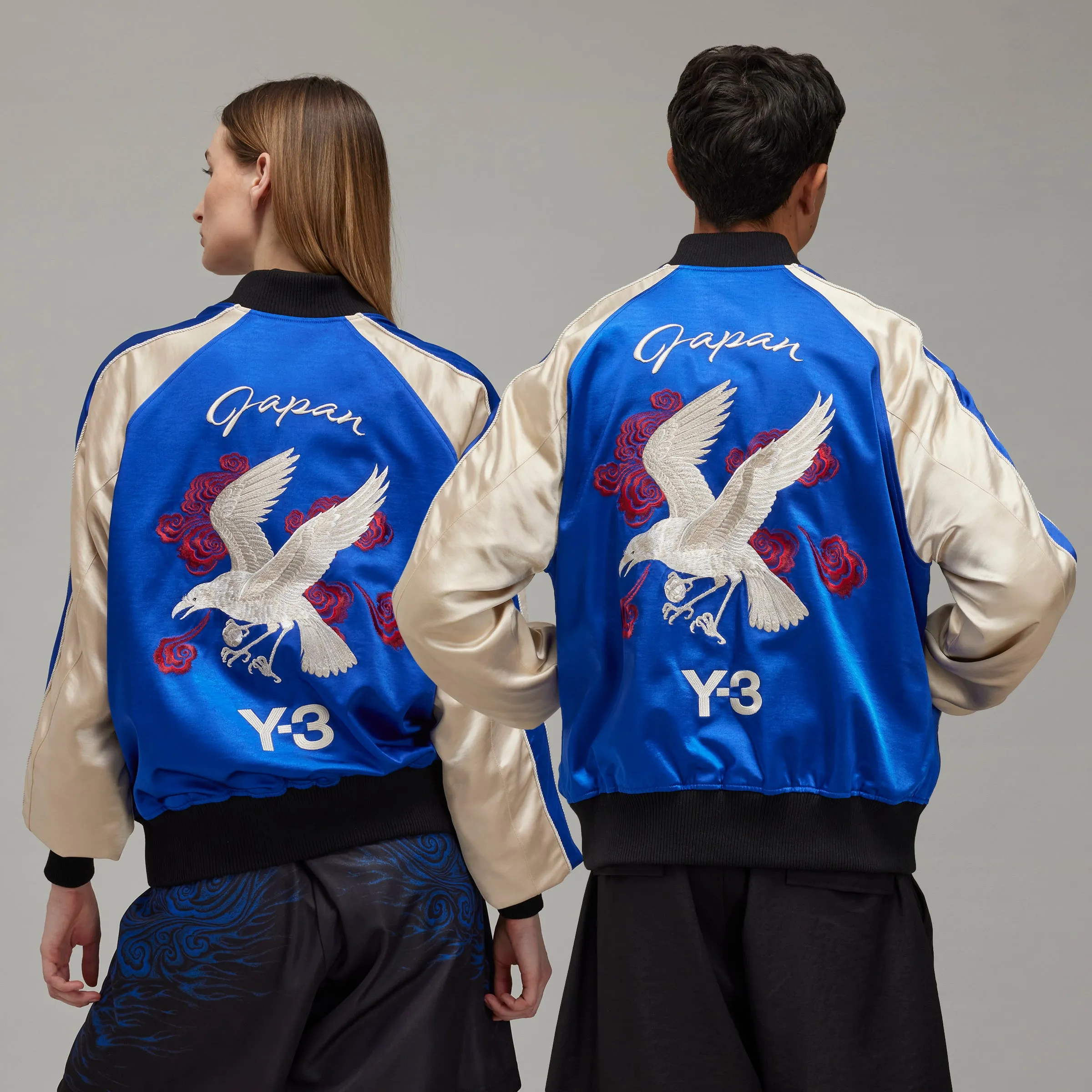 ADIDAS Y-3 JFA Culturewear Souvenir Jacket Blue/Champagne