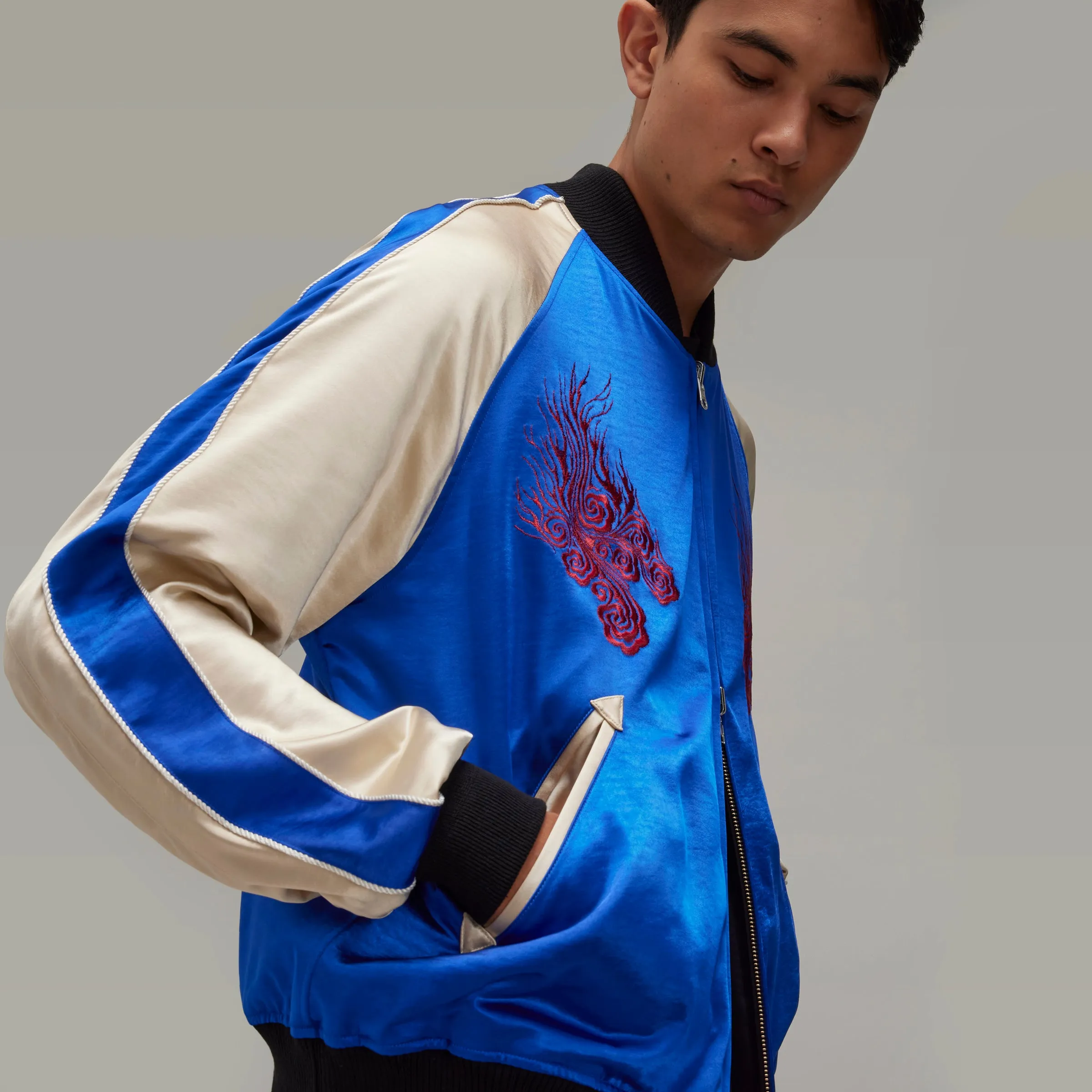 ADIDAS Y-3 JFA Culturewear Souvenir Jacket Blue/Champagne