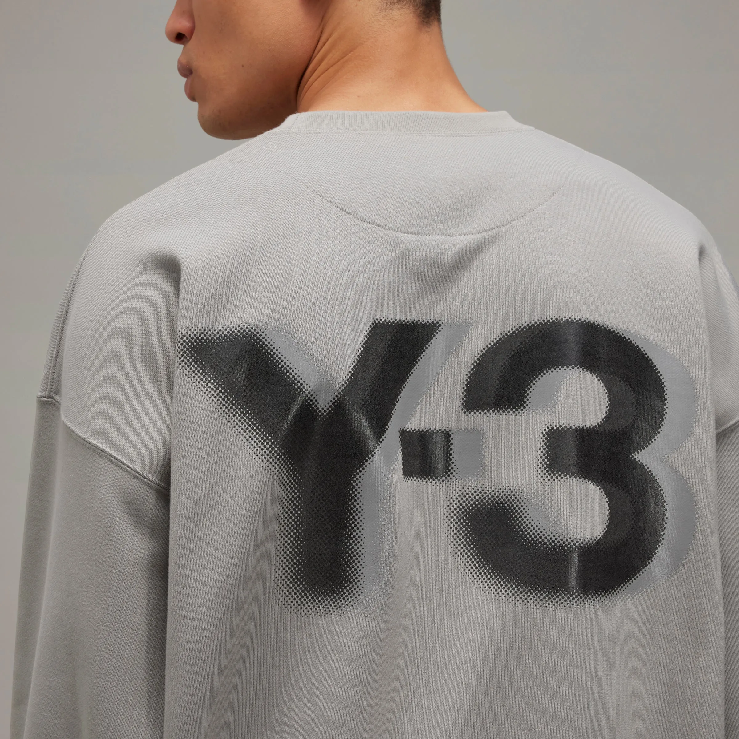 ADIDAS Y-3 Logo Crew Charcoal Solid Grey