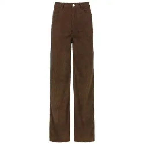 Aesthetics Solid Corduroy Wide Leg Pants