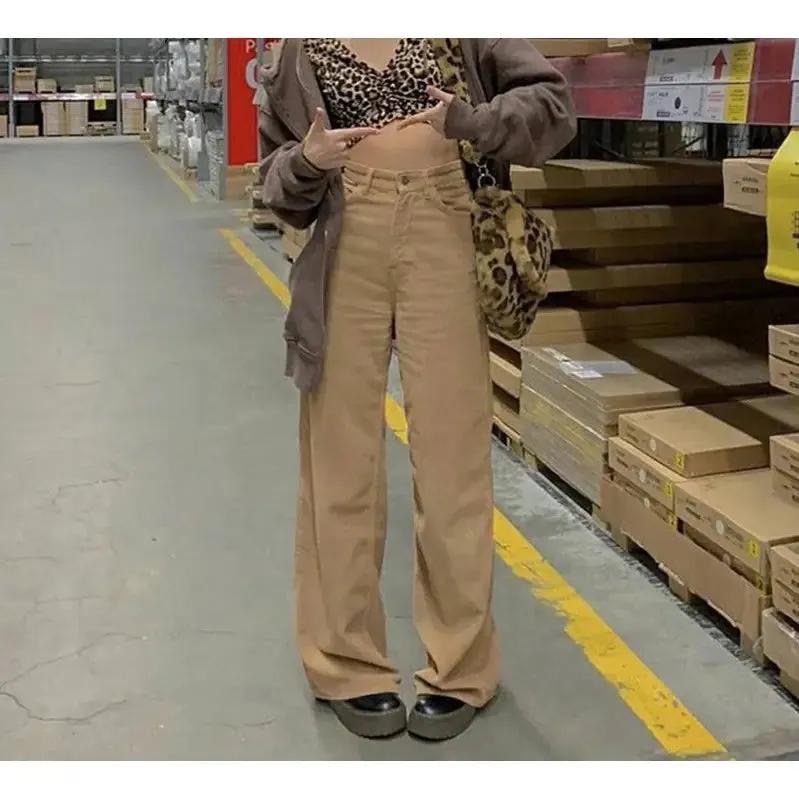 Aesthetics Solid Corduroy Wide Leg Pants