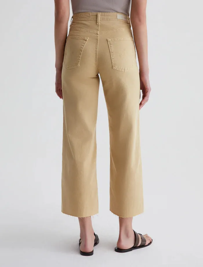 AG Denim Saige Wide Leg Crop in Sulpher Aspen Yellow