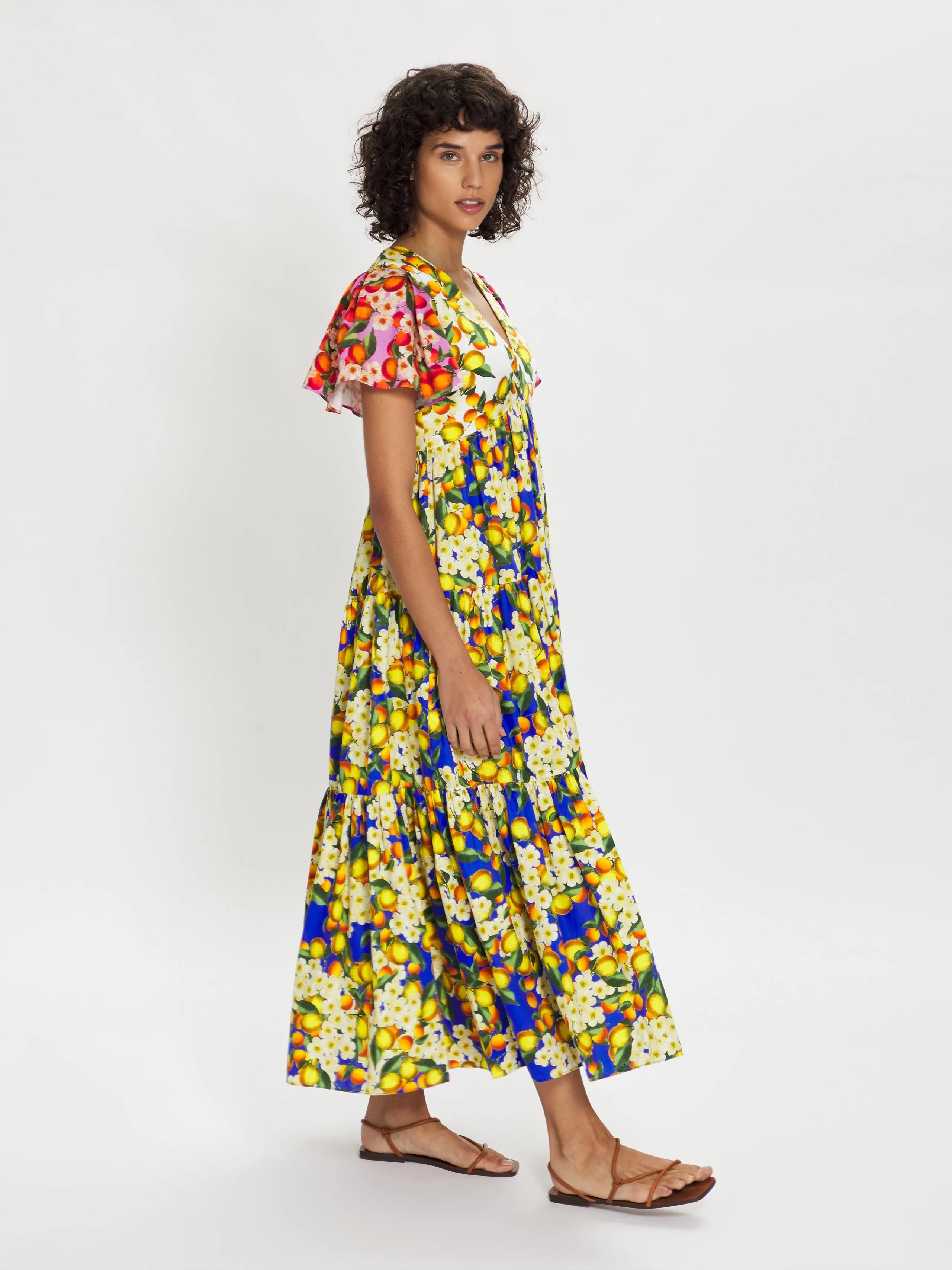 Agnes Floral Cotton Maxi Dress – Multicolour