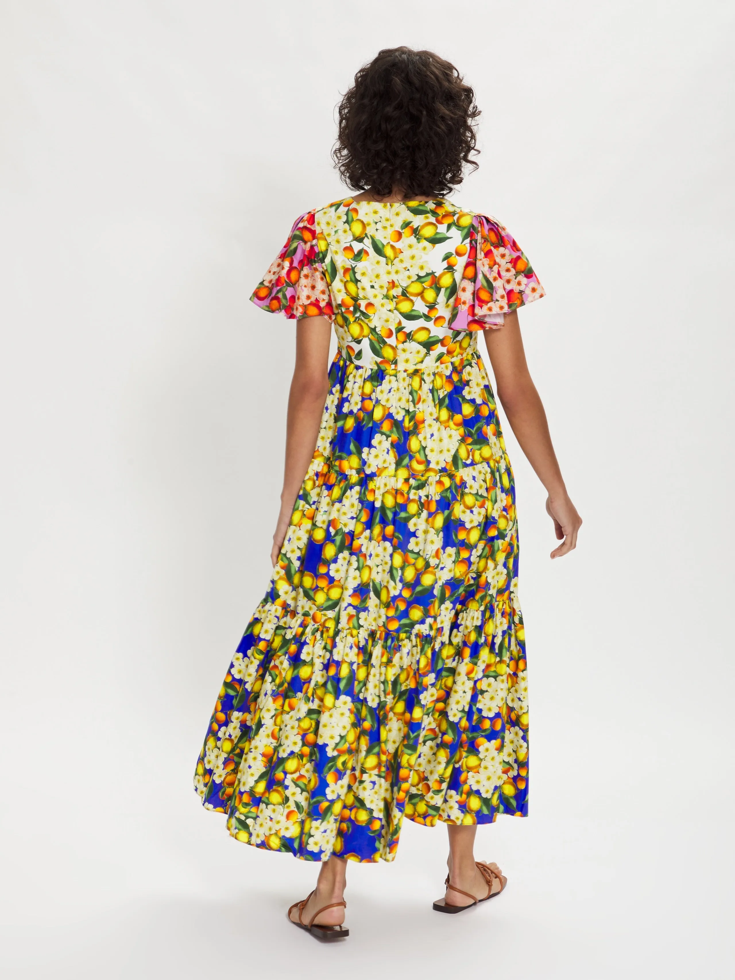 Agnes Floral Cotton Maxi Dress – Multicolour