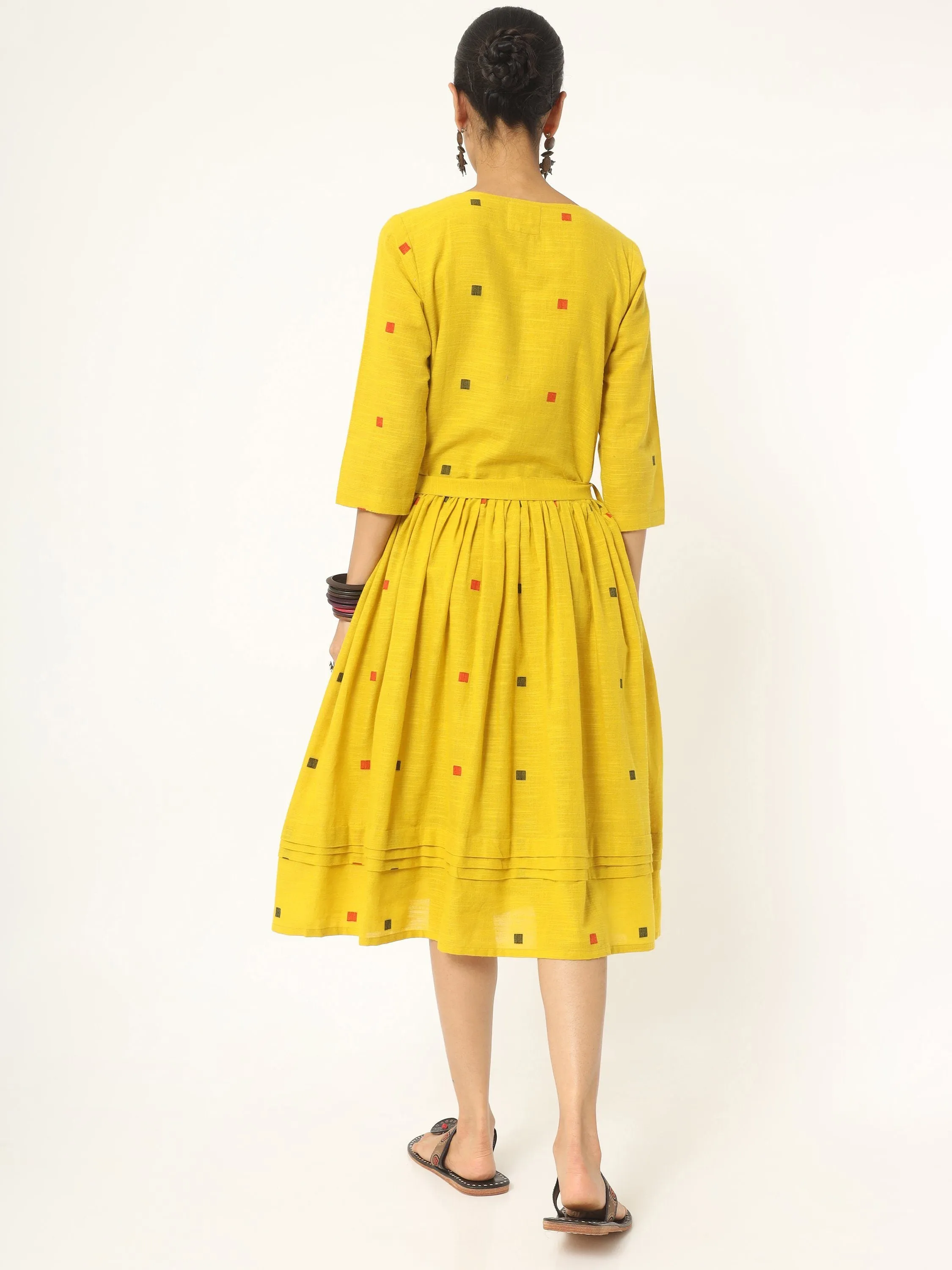 ‘Alba’ The Yellow Flared Dress