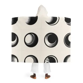 Alexandra Lunar - Moon Phases Hooded Sherpa Blanket