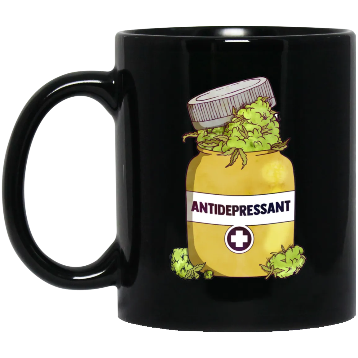 Antidepressant 11 oz. Black Mug