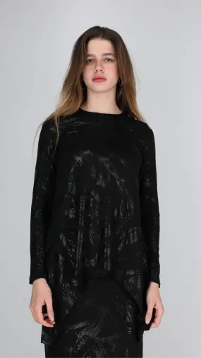 Asymmetric T-shirt / Black Splash