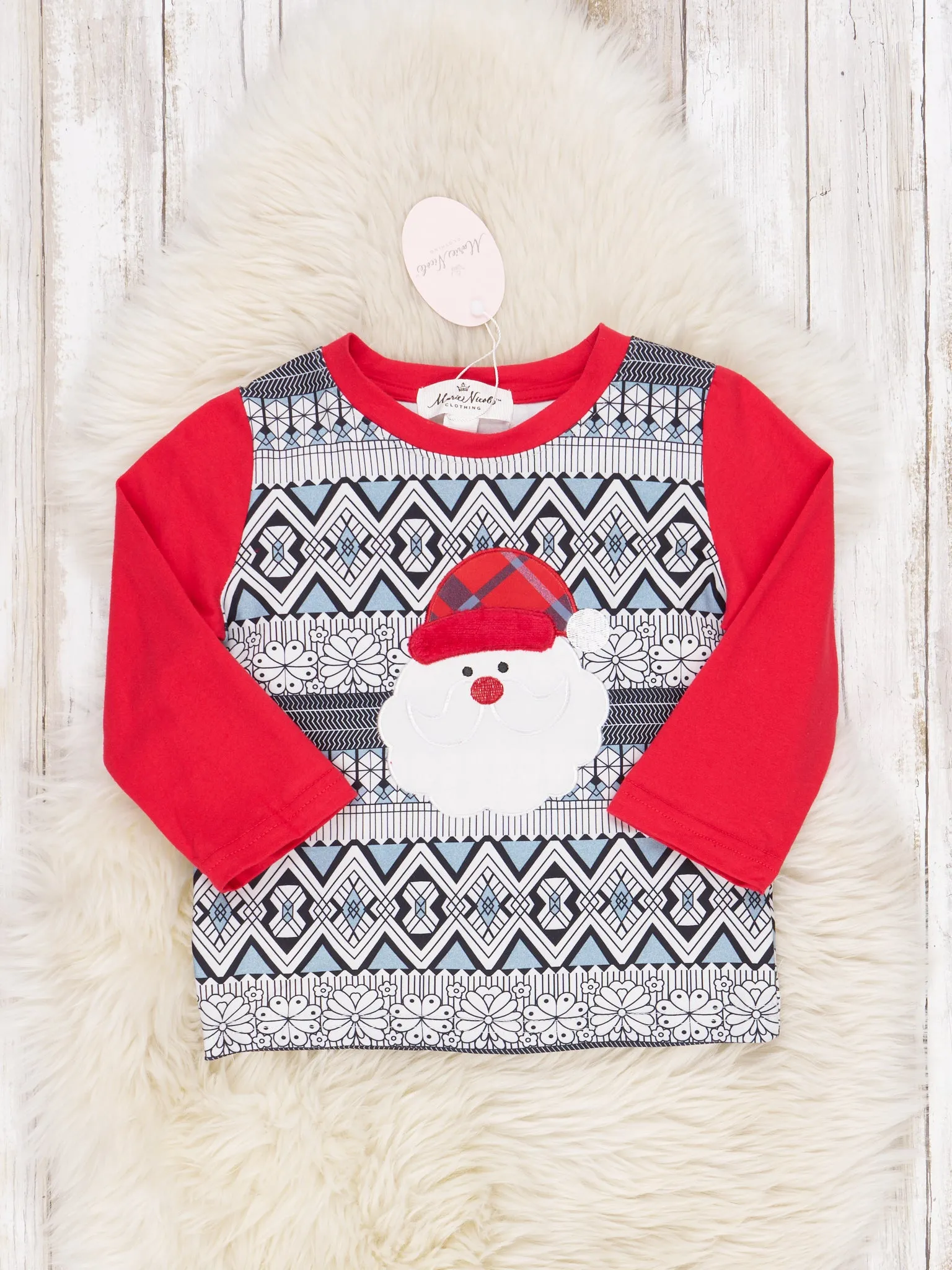 Aztec Santa Raglan Shirt