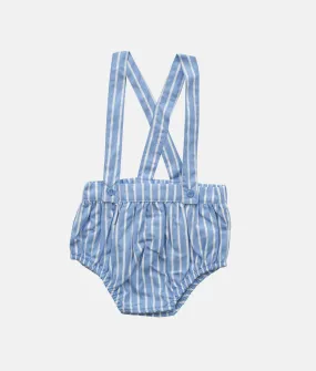 Baby Bloomers with Straps - Blue Stripes