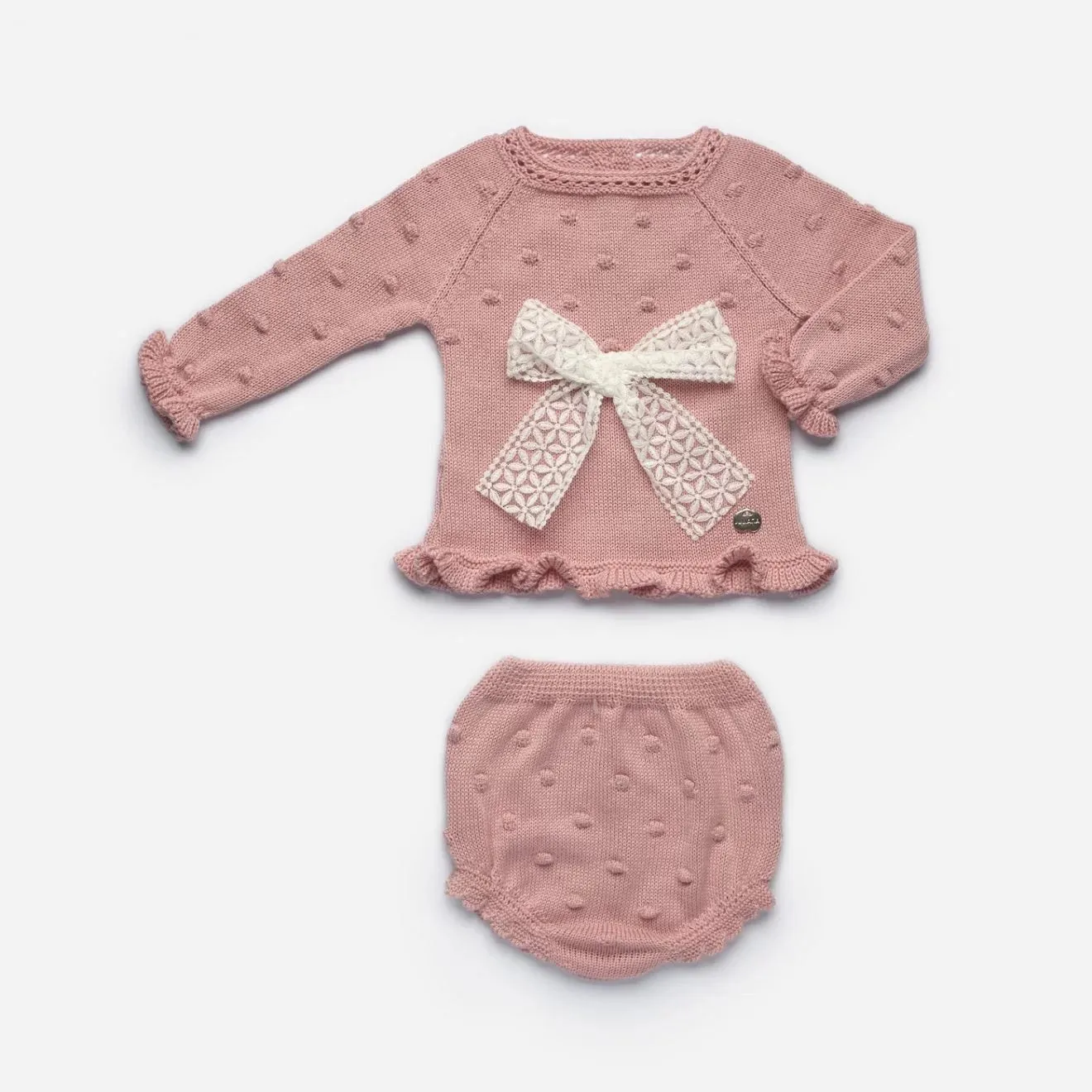 Baby Bow Detail Knitwear Set