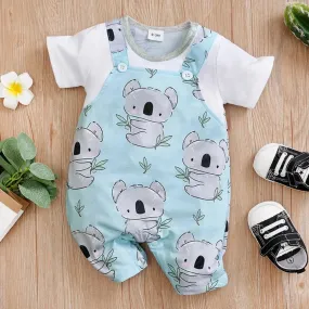 Baby Boy 0-18M Koala Print Jumpsuit Rompers