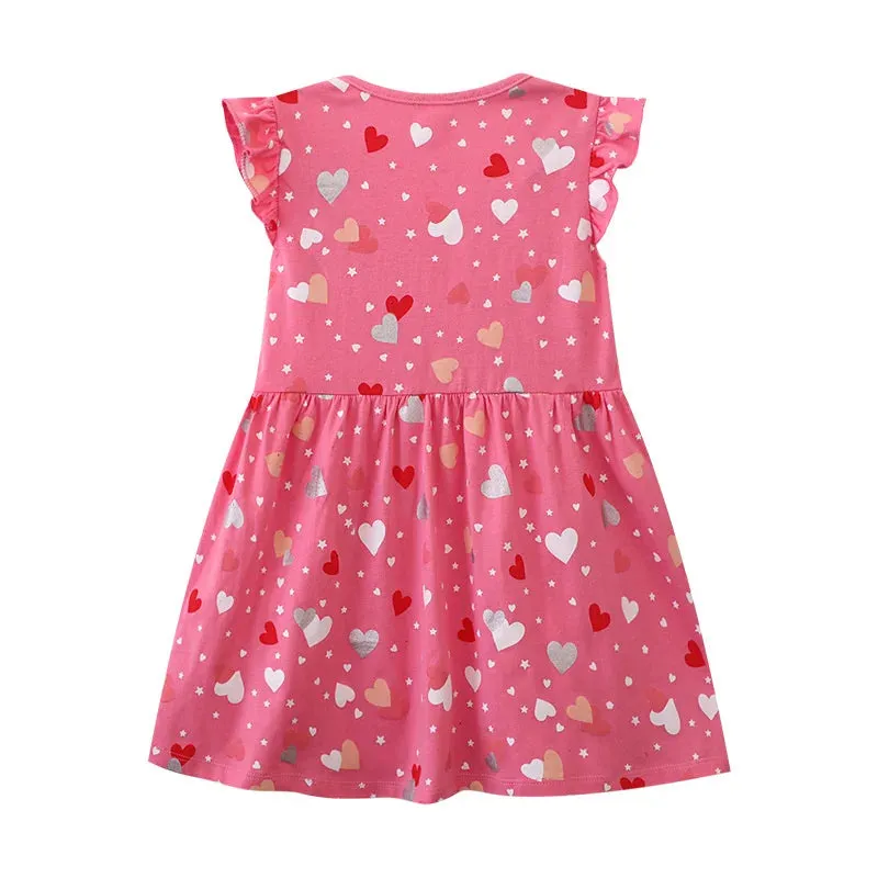 Baby Girl 2-8T Sleeveless Hearts Party Dress