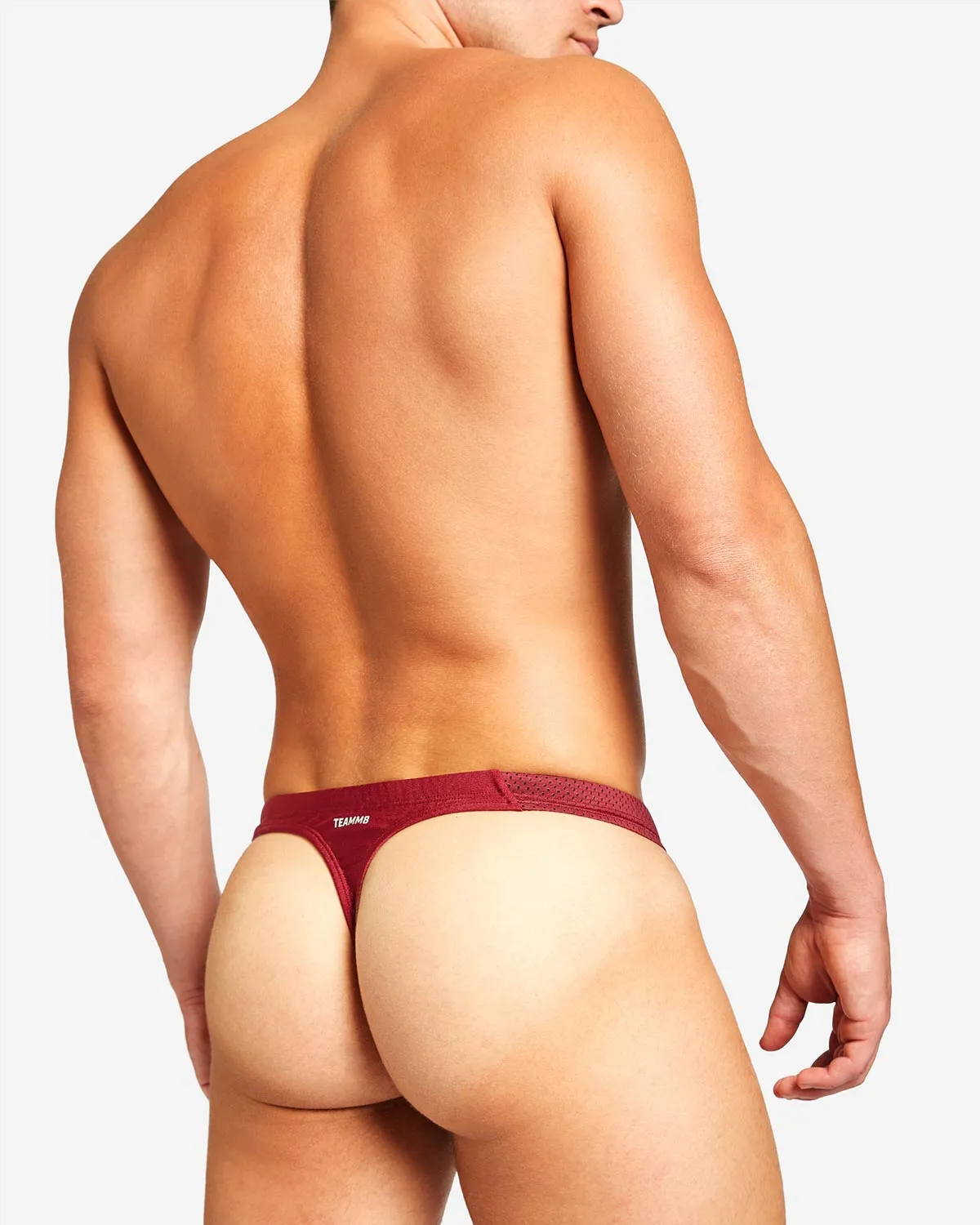 Bass Mesh Swim Thong - Burgundy