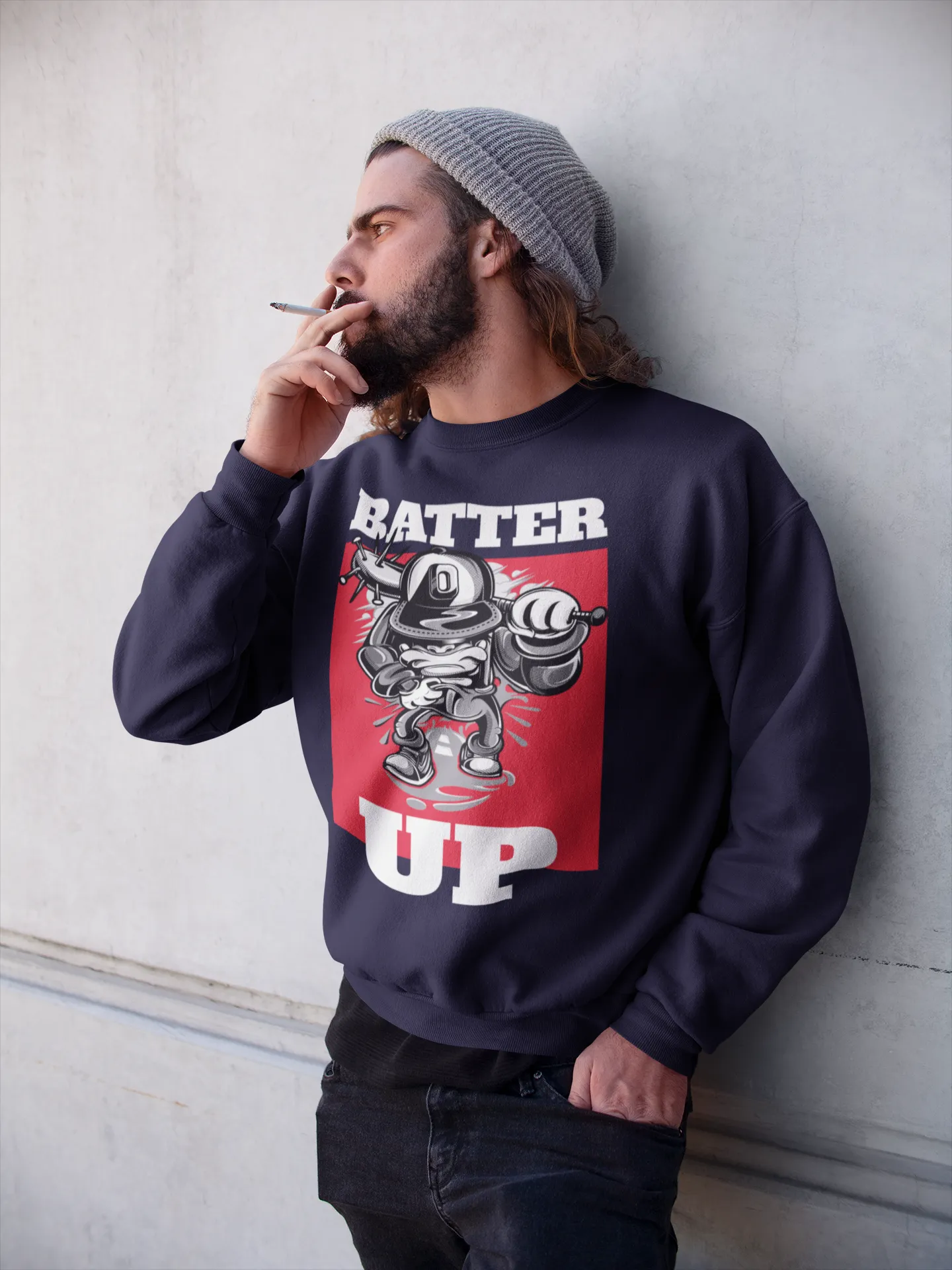 Batter Up! HD Crewneck Sweatshirt