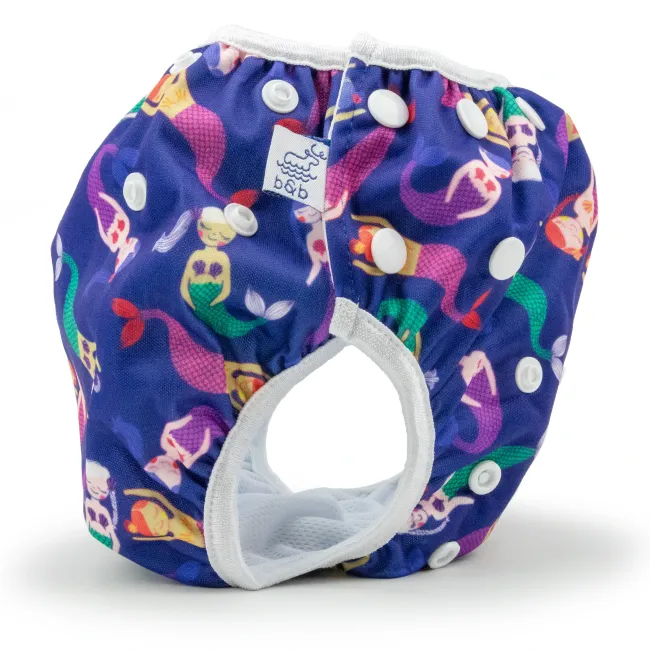 beau   belle littles baby nageuret reusable swim diaper (0-3yrs) - mermaids