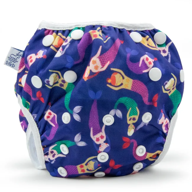 beau   belle littles baby nageuret reusable swim diaper (0-3yrs) - mermaids