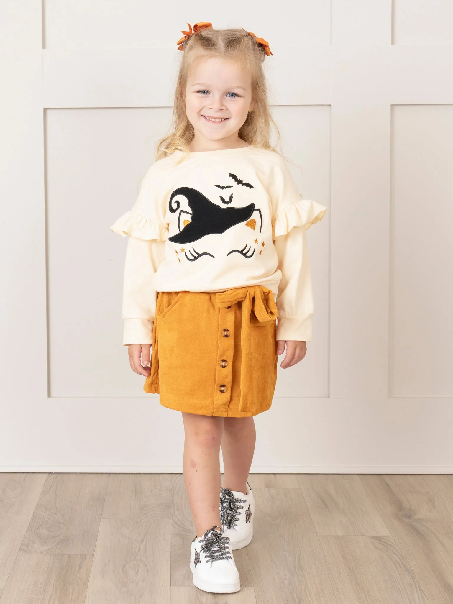 Beige Bewitching Cat Suede Outfit