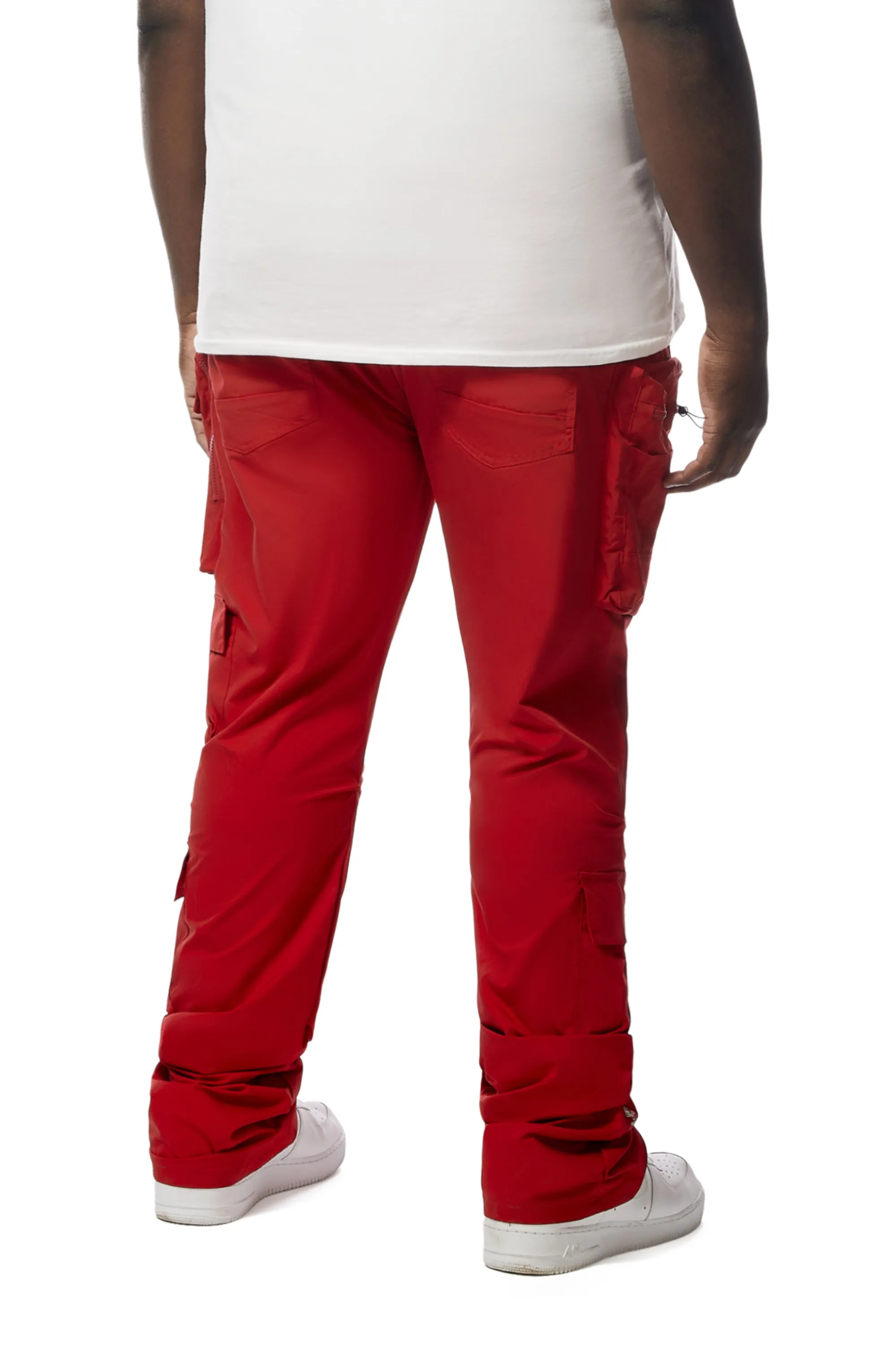 Big and Tall - Utility Windbreaker Pants - Red