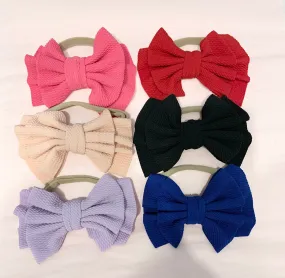 Big bow headband set of 6