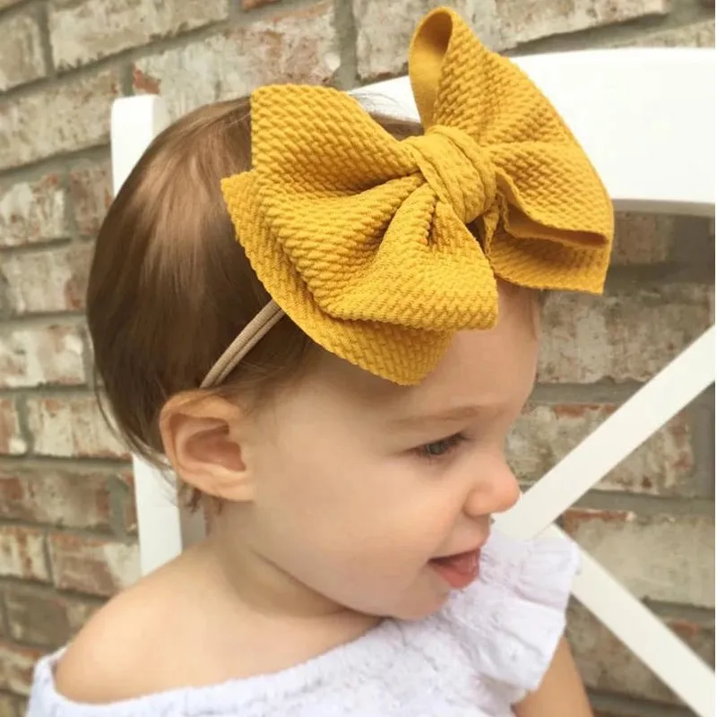 Big bow headband set of 6