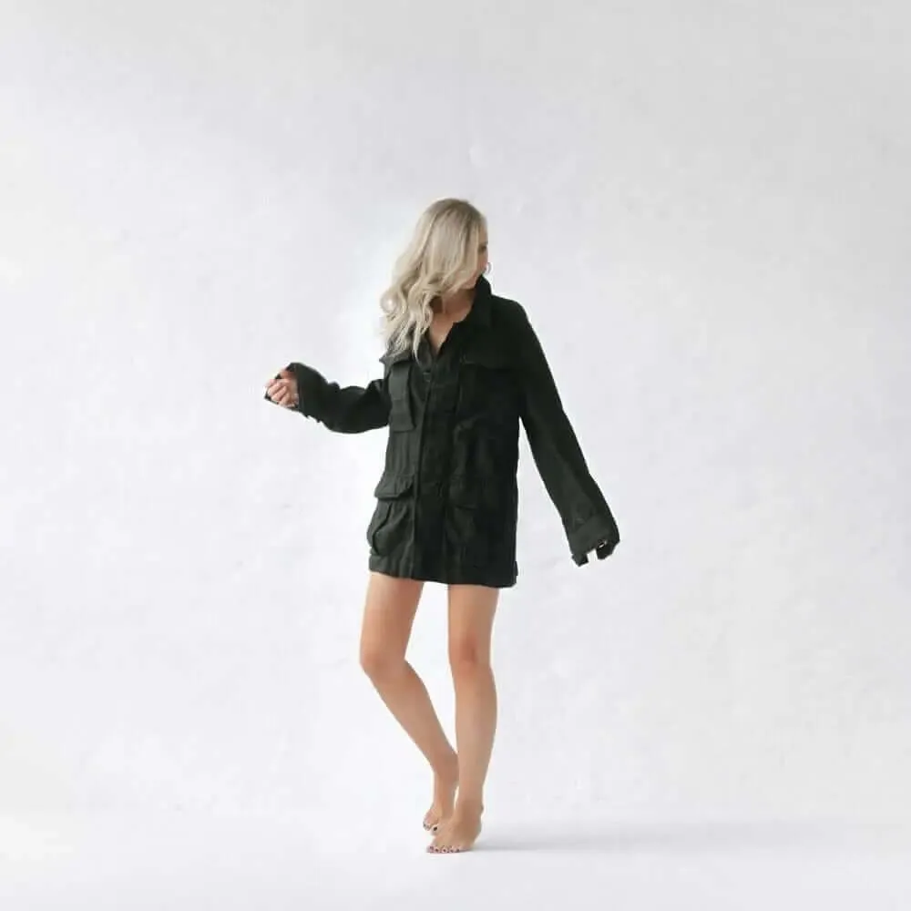 Black linen jacket by Seaside Tones