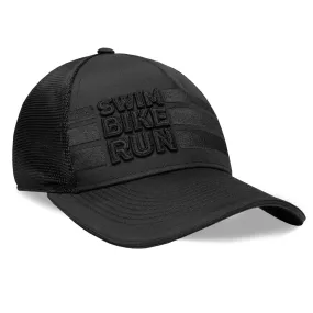 Black Tonal SBR 5 Panel Trucker Hat