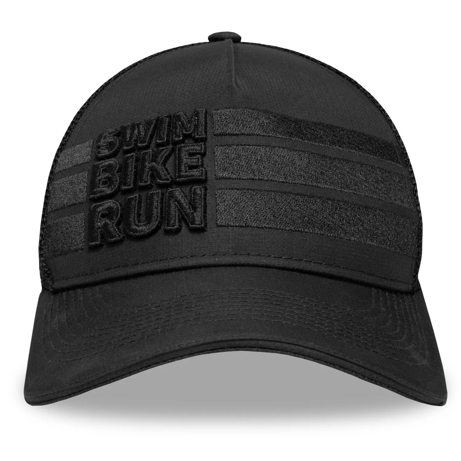 Black Tonal SBR 5 Panel Trucker Hat