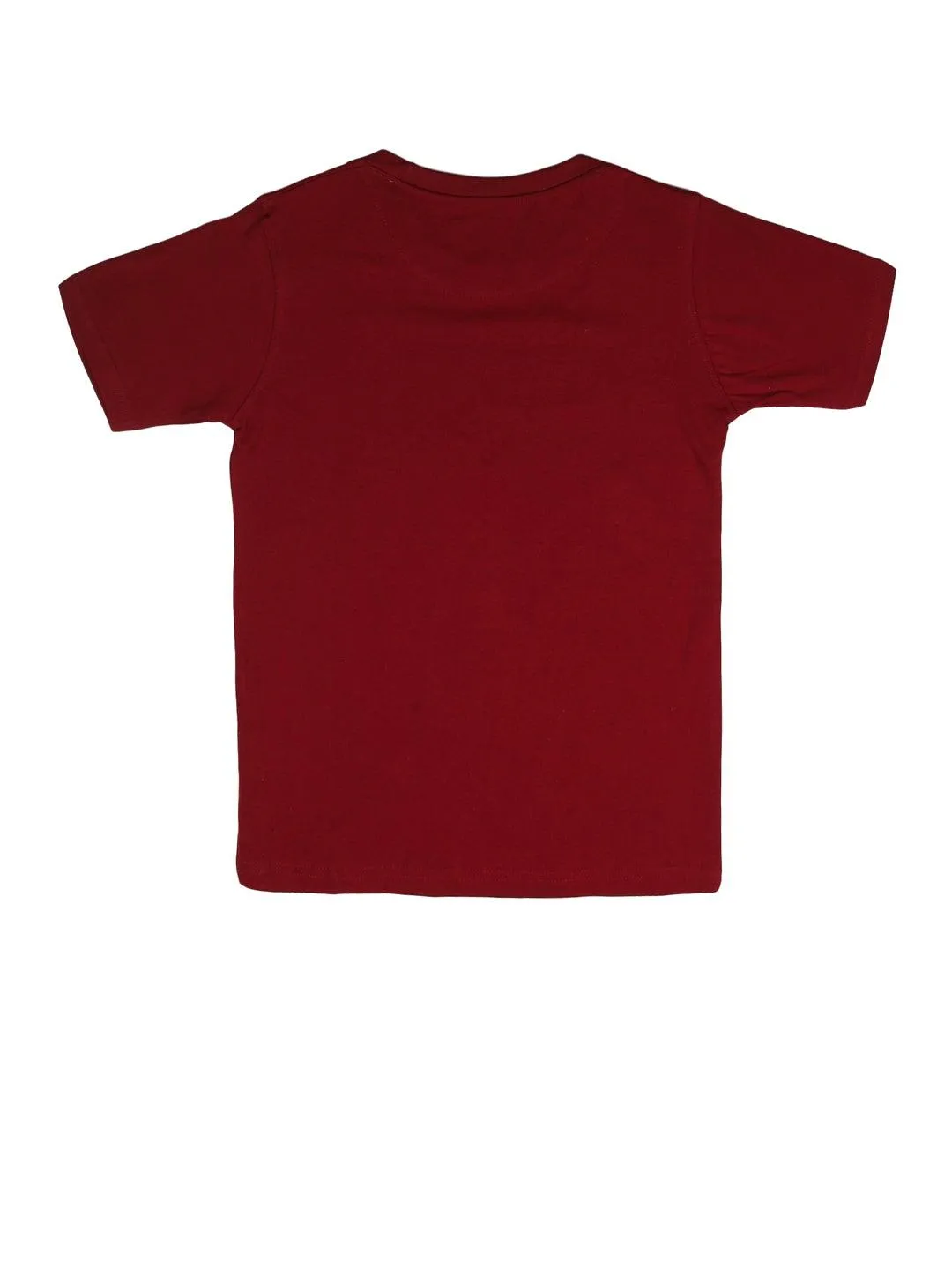 BOY'S RED PRINT REGULAR FIT T.SHIRT