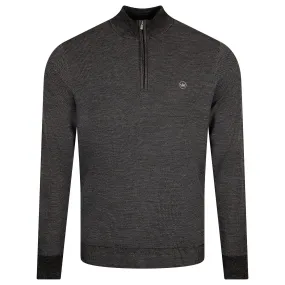 Breaker Birdseye Quarter Zip Black - AW23