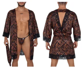 CandyMan Robe Thong Two Piece Set