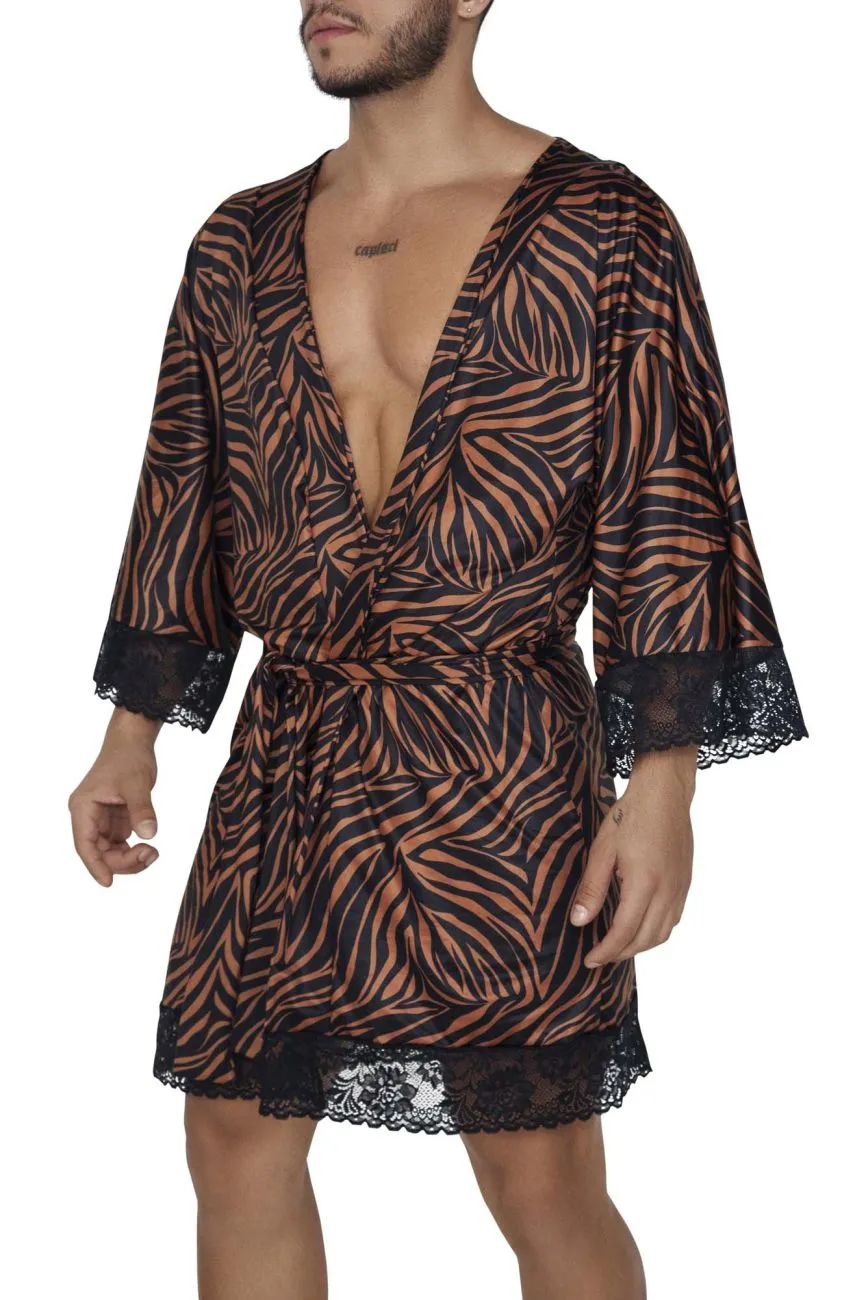 CandyMan Robe Thong Two Piece Set