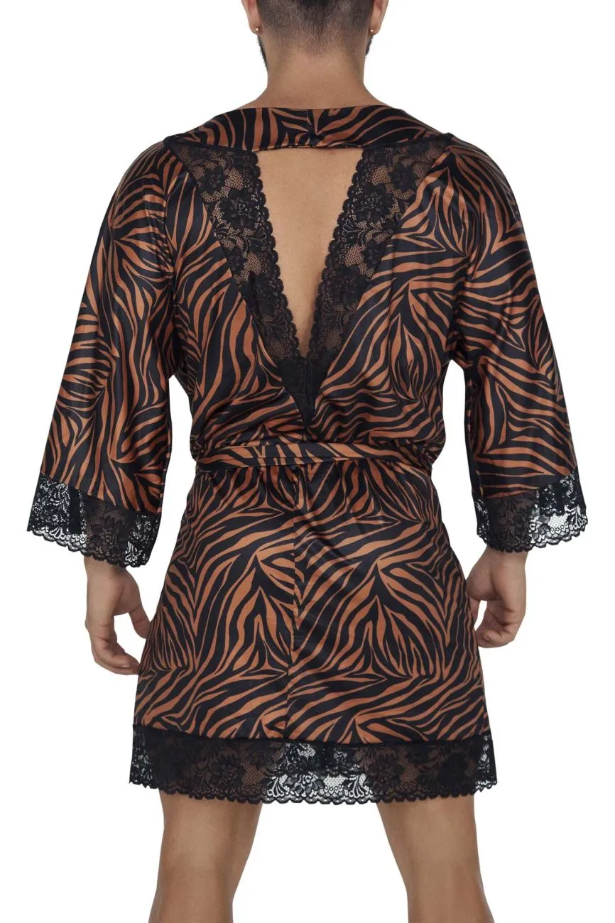 CandyMan Robe Thong Two Piece Set